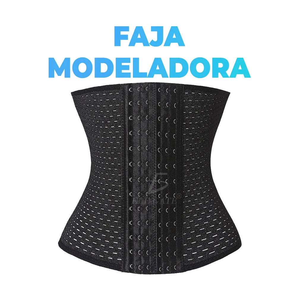 Faja de corrección de postura tipo corset negro con 4 varillas flexib…