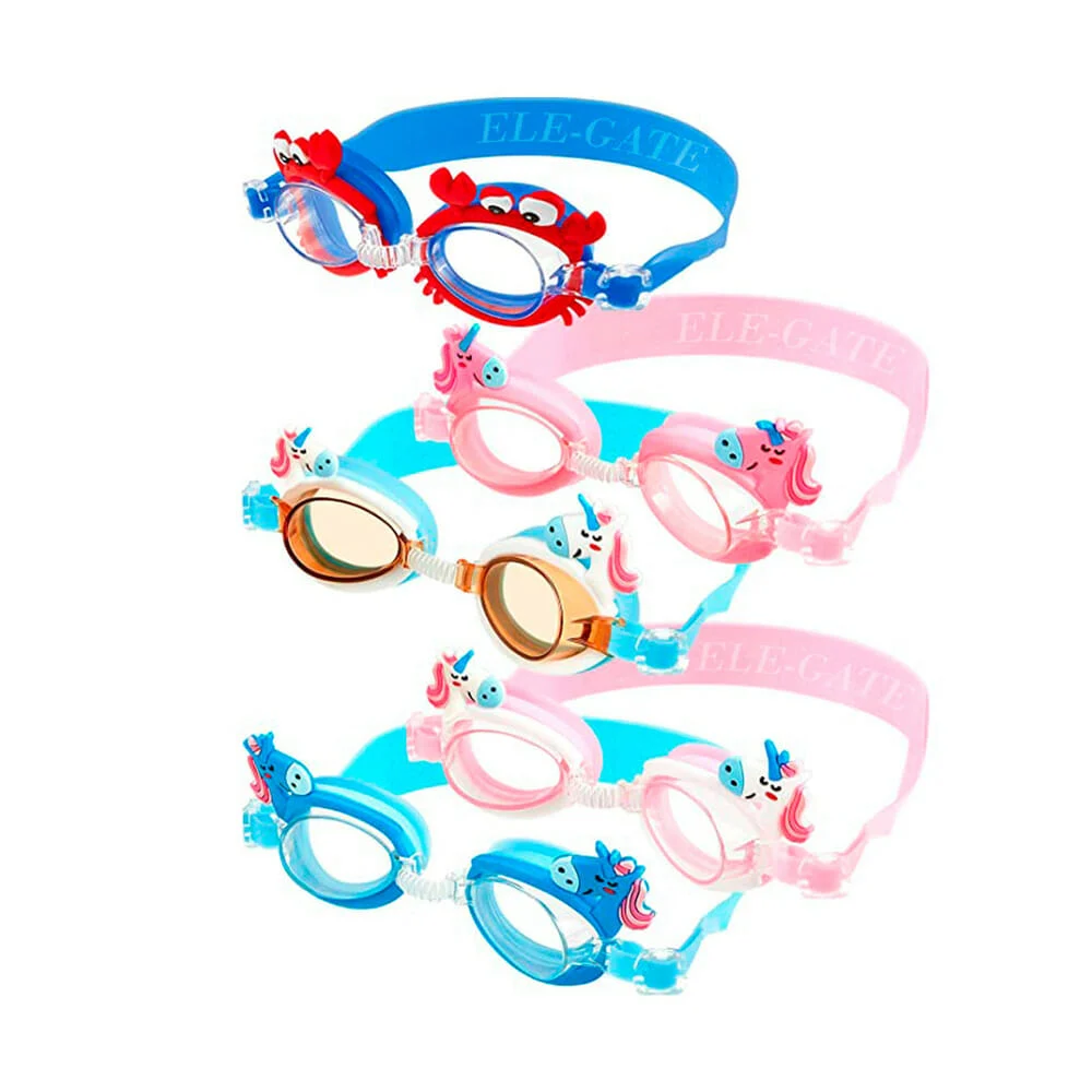 Goggles para natación, infantiles, ajustables y con diseño de animale…