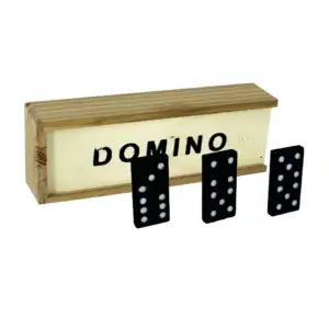 Estuche de madera con juego de mesa dominó / ms1073 / a-79 / d-300 / …