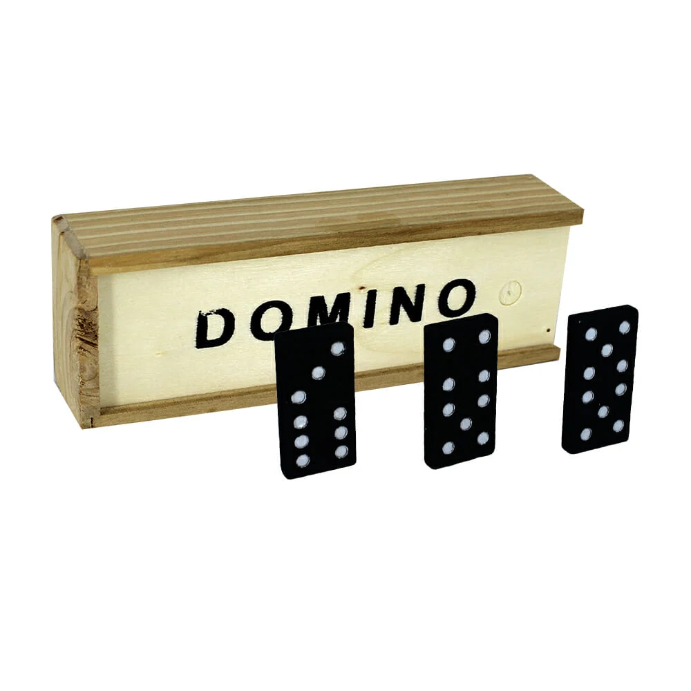 Estuche de madera con juego de mesa dominó / ms1073 / a-79 / d-300 / …