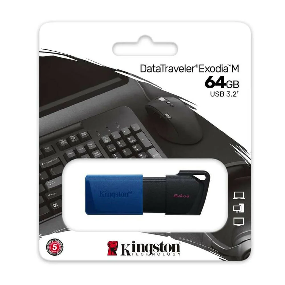 Memoria usb 3.2 data travel exodia kingston color azul negro de plást…