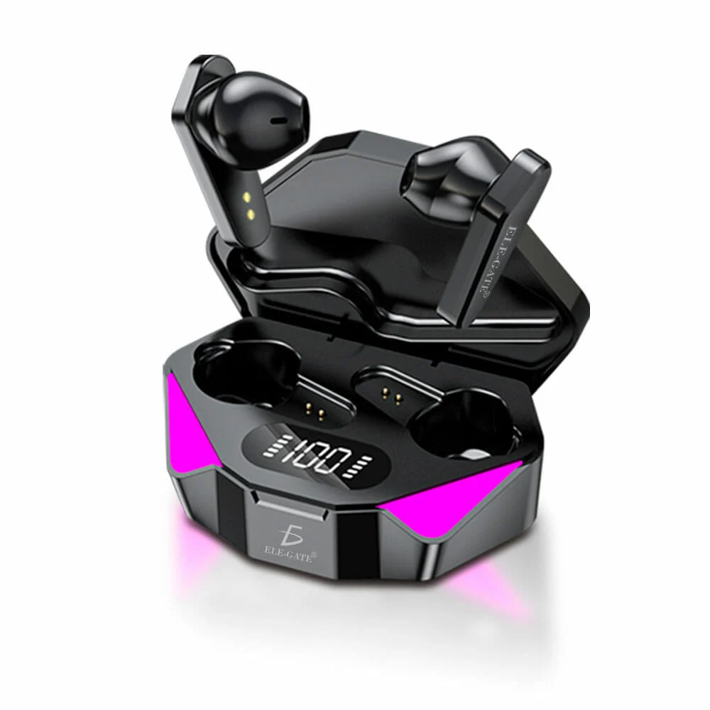 1pza Audífonos / auriculares inalámbricos con diseño gamer, iluminaci…