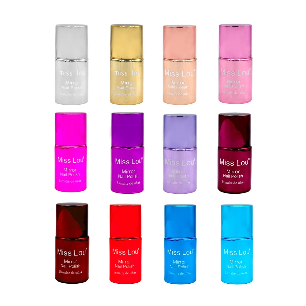 1pza Esmalte con efecto metálico miss lou para uñas, 14ml, variedad d…