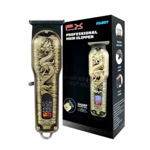 Rasuradora metálica fx recargable con relieve de dragón + accesorios …