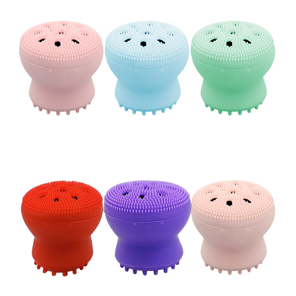 Cepillo limpiador facial de silicón pro girl en forma de pulpo, varie…