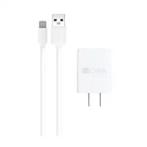 Combo cargador 1hora entrada lightning iphone para carga 2.4a / gar143