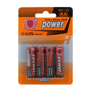 Blíster con 4 pilas AA 1.5v / carbon battery gh-1580