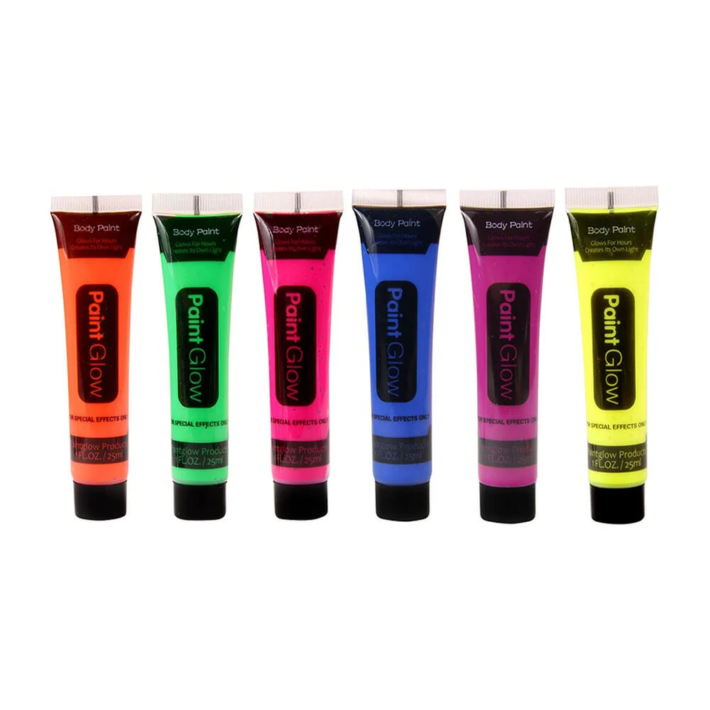 1pza Pintura corporal paint glow color neón 25ml, variedad de colores…
