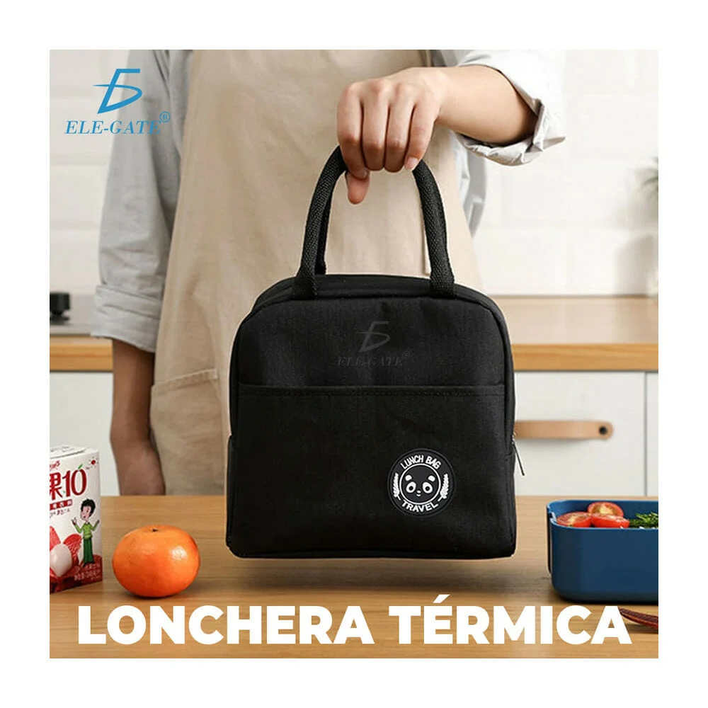Mini lonchera térmica lisa de 2 compartimientos, variedad de colores …