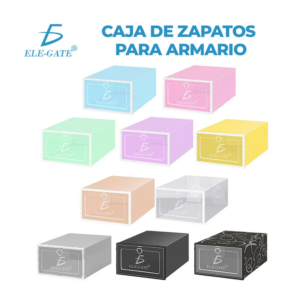 Juego con 6 organizadores apilables multifuncionales de plástico 23x3…