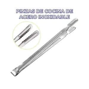 Kit con 2 pinzas de acero inoxidable para cocina 33.5cm / hog.149