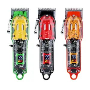 Máquina transparente recargable con indicador de batería y cuchillas …
