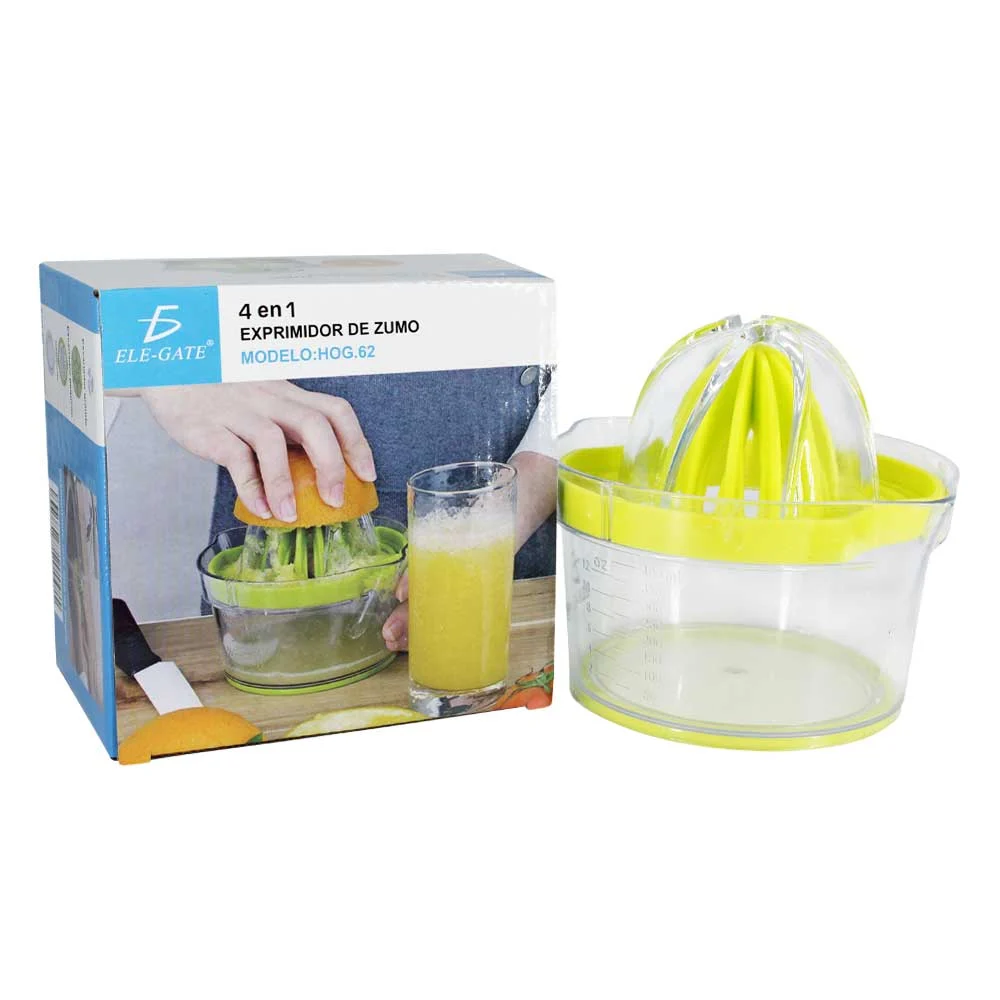 Exprimidor manual para frutas, rallador metálico, con tapas multiusos…