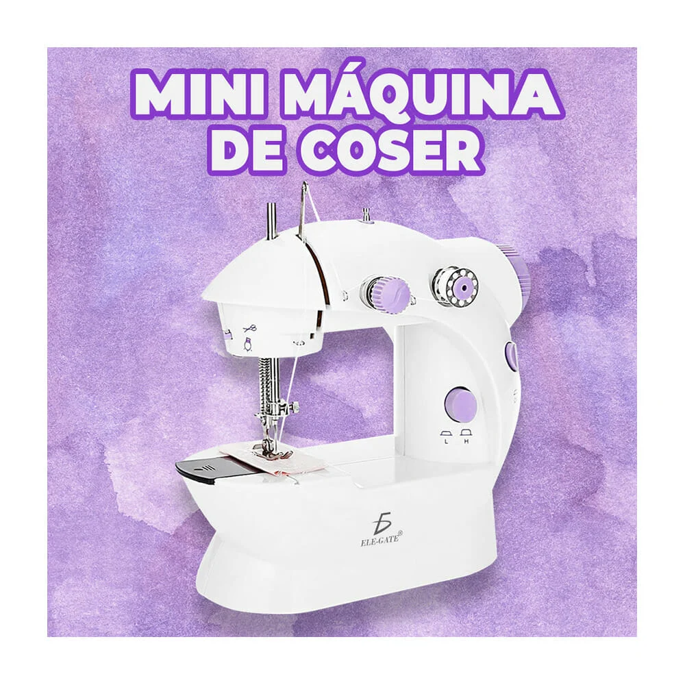 Mini máquina eléctrica ele-gate con luz led y 2 velocidades para cose…