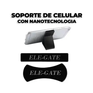 Soporte negro armable ele-gate con nanotecnología para teléfono celul…