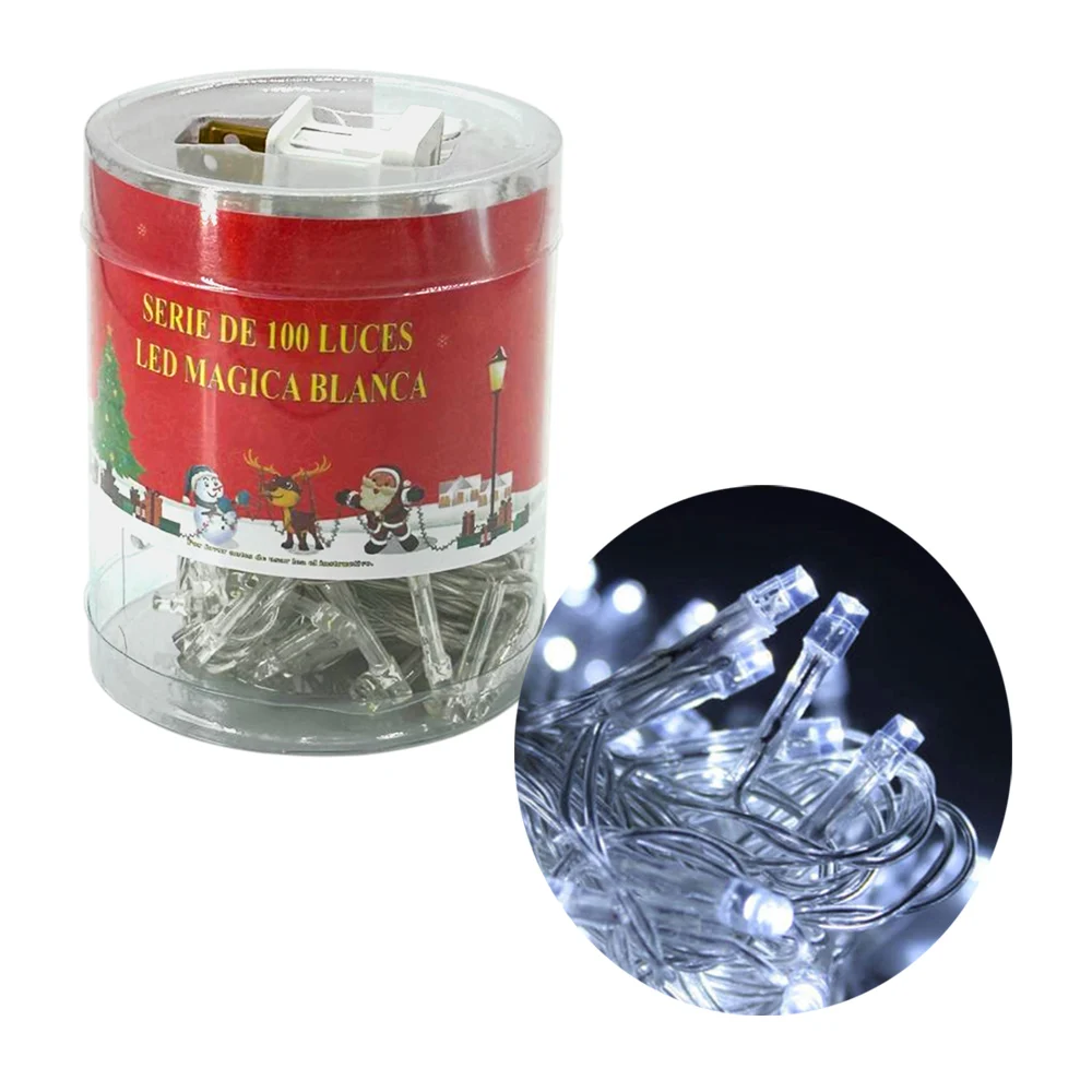 Serie 100 luces navideñas de 7 metros en color blanca / hz8023b