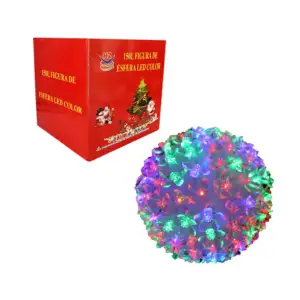 Esfera con flores de cerezo y 150 luces navideñas en tono multicolor …