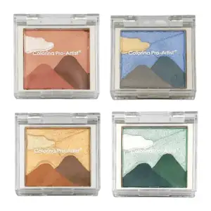 Polvo iluminador compacto colorina pro-artist con estampado de montañ…