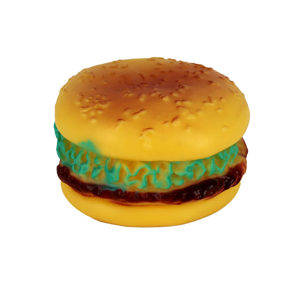 Juguete con sonido chifle chillón en forma de hamburguesa para mascot…