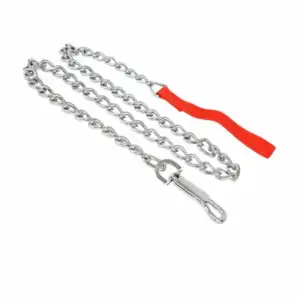 Cadena de acero para perro de 1x120cm con agarradera de nylon, varied…