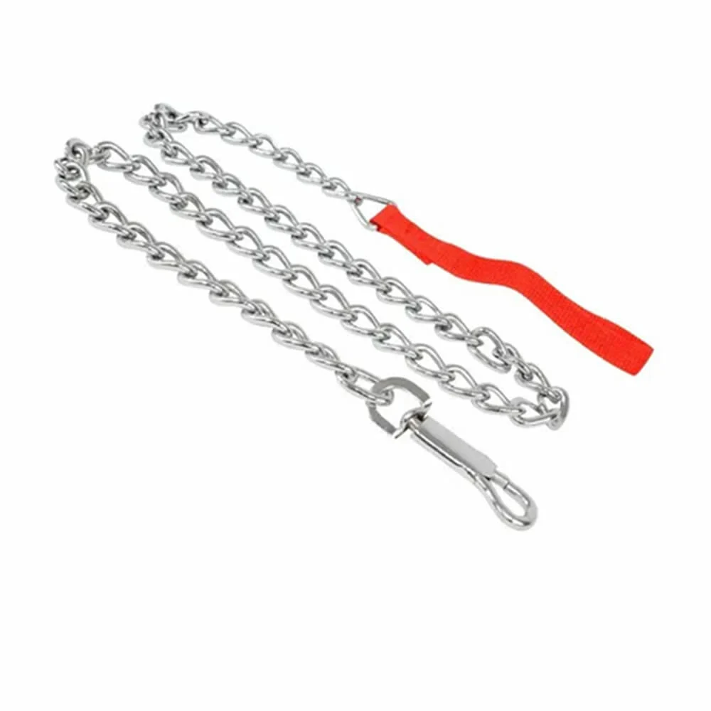 Cadena de acero para perro de 1x120cm con agarradera de nylon, varied…