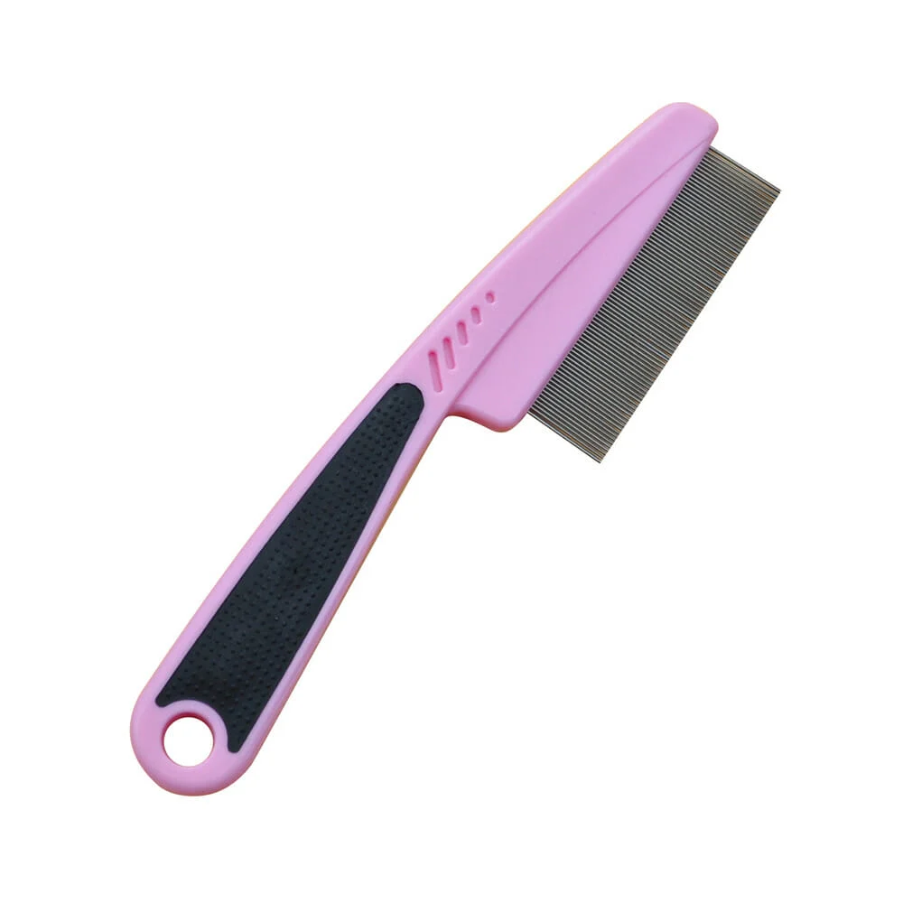 Cepillo anti pulgas, mango ergonómico, cerdas metálicas / jr1546