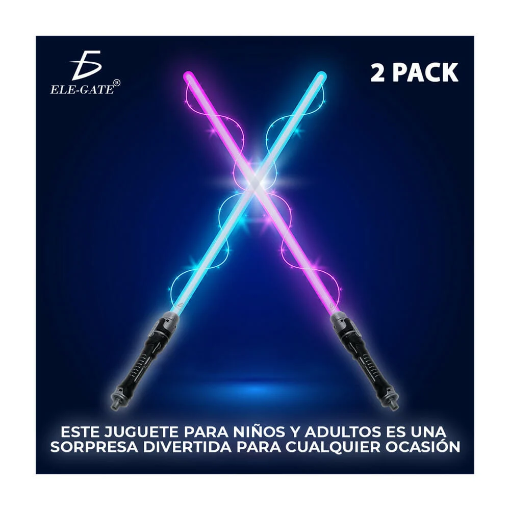 Pack con 2 sables de luz star wars con sonido y luz intercambiable / …