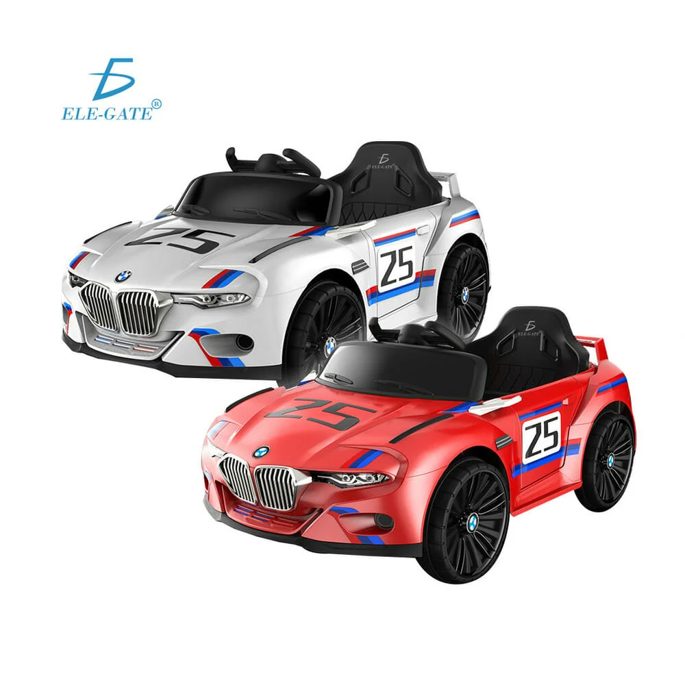 Carro eléctrico montable infantil tipo deportivo con volante, varieda…