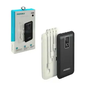 Power bank / batería portátil moreka con puerto usb + cable usb, v8, …
