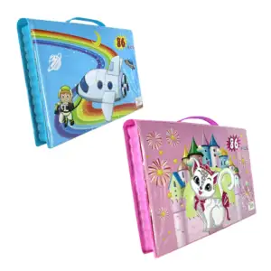 Estuche con 86 piezas accesorios pare realizar arte, variedad de colo…