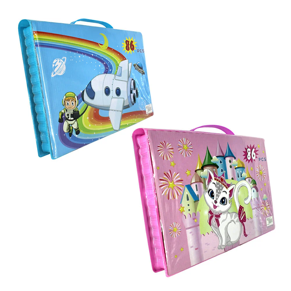 Estuche con 86 piezas accesorios pare realizar arte, variedad de colo…