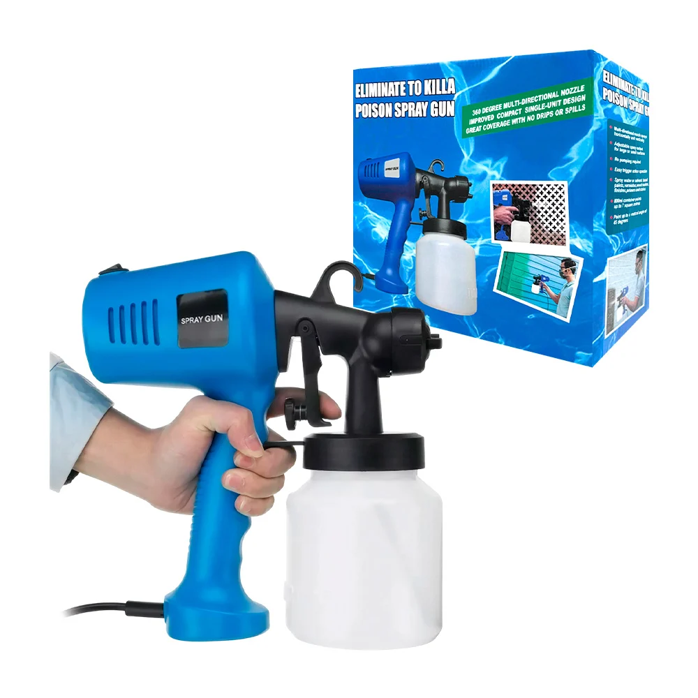 Pistola para pintura, con recipiente contenedor y boquillas intercamb…