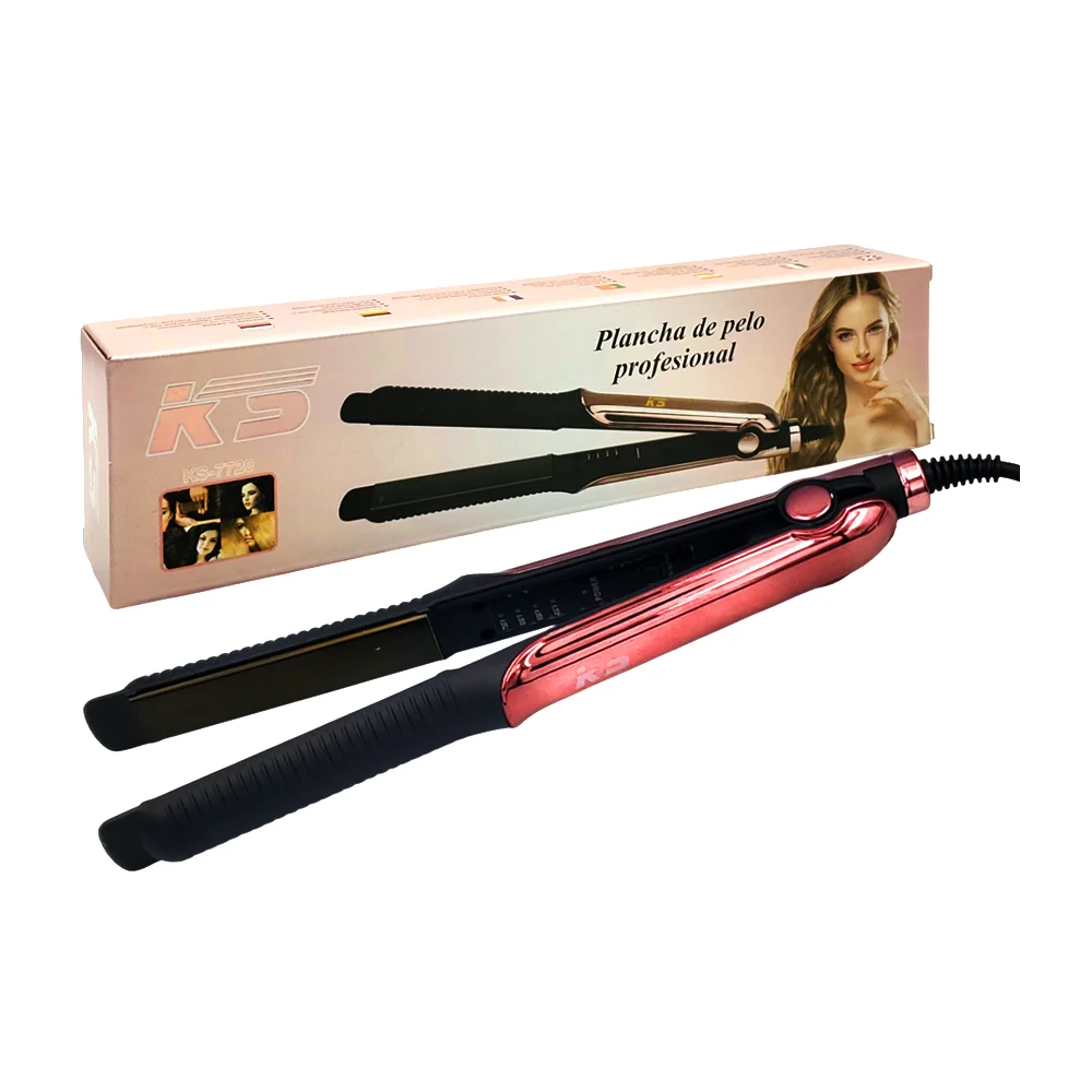 Plancha para el cabello, 4 temperaturas, placa de acero, variedad de …