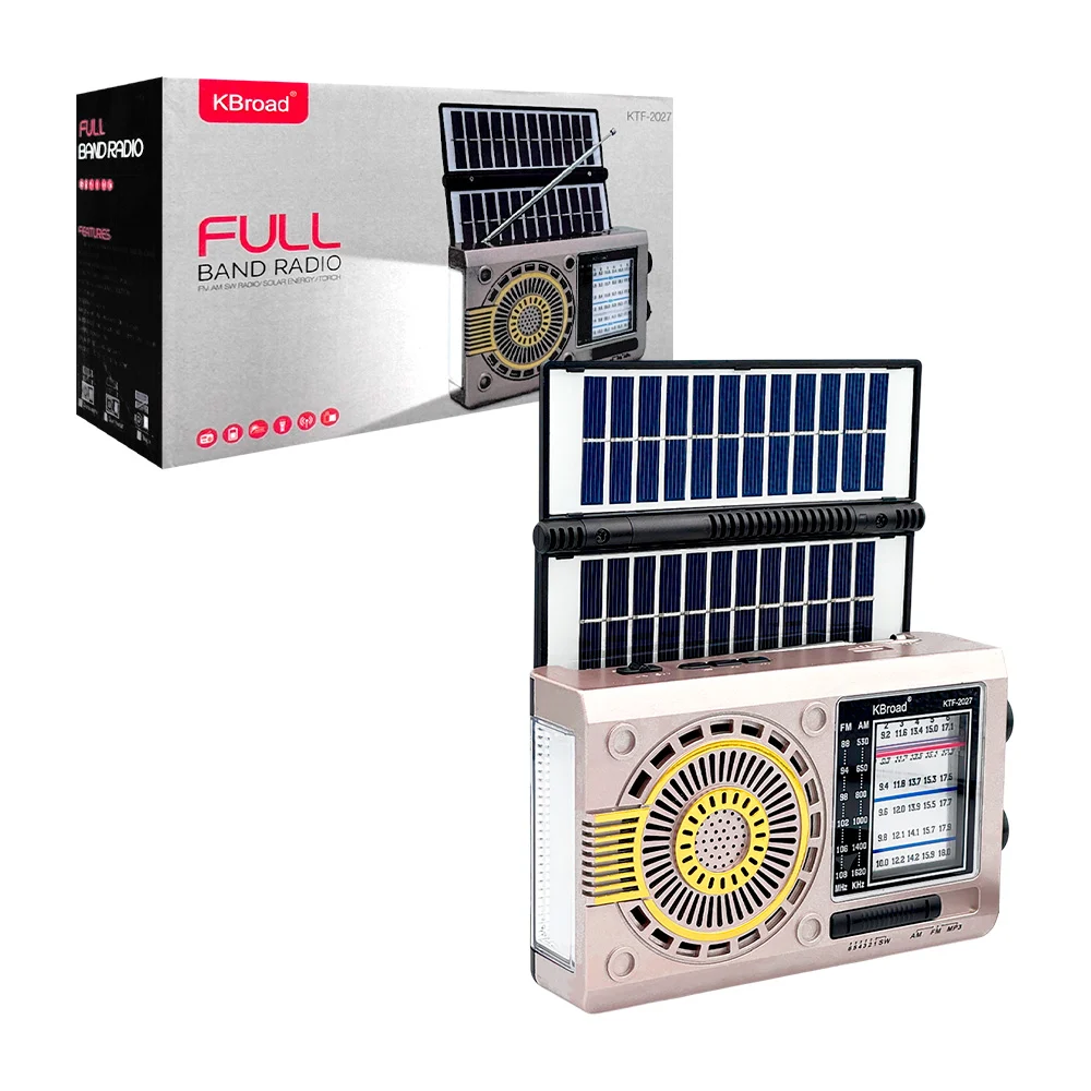 Bocina inalámbrica kbroad con panel solar, radio fm-am, usb-tf / ktf-…