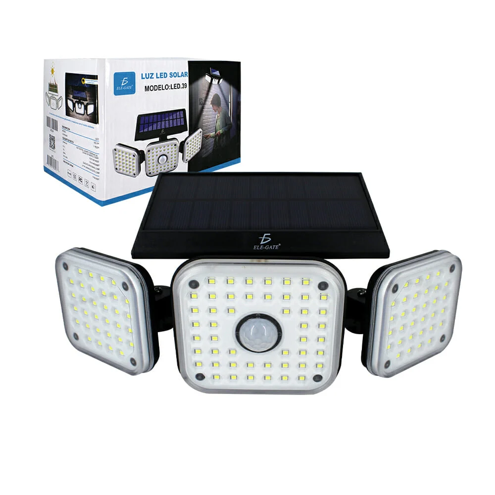 Set de 3 lámparas solares giratorias + panel / led.39