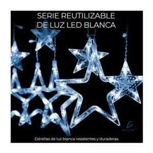 Cadena / serie de luz led con diseño de estrellas para decoración nav…
