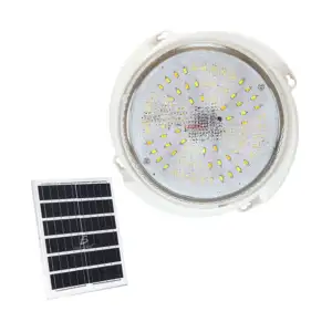 Lámpara led solar para exterior con control remoto, dimmer y panel so…