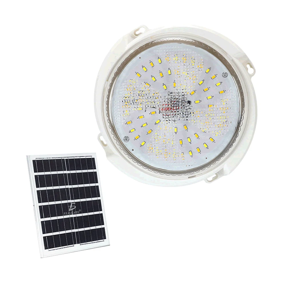 Lámpara led solar para exterior con control remoto, dimmer y panel so…
