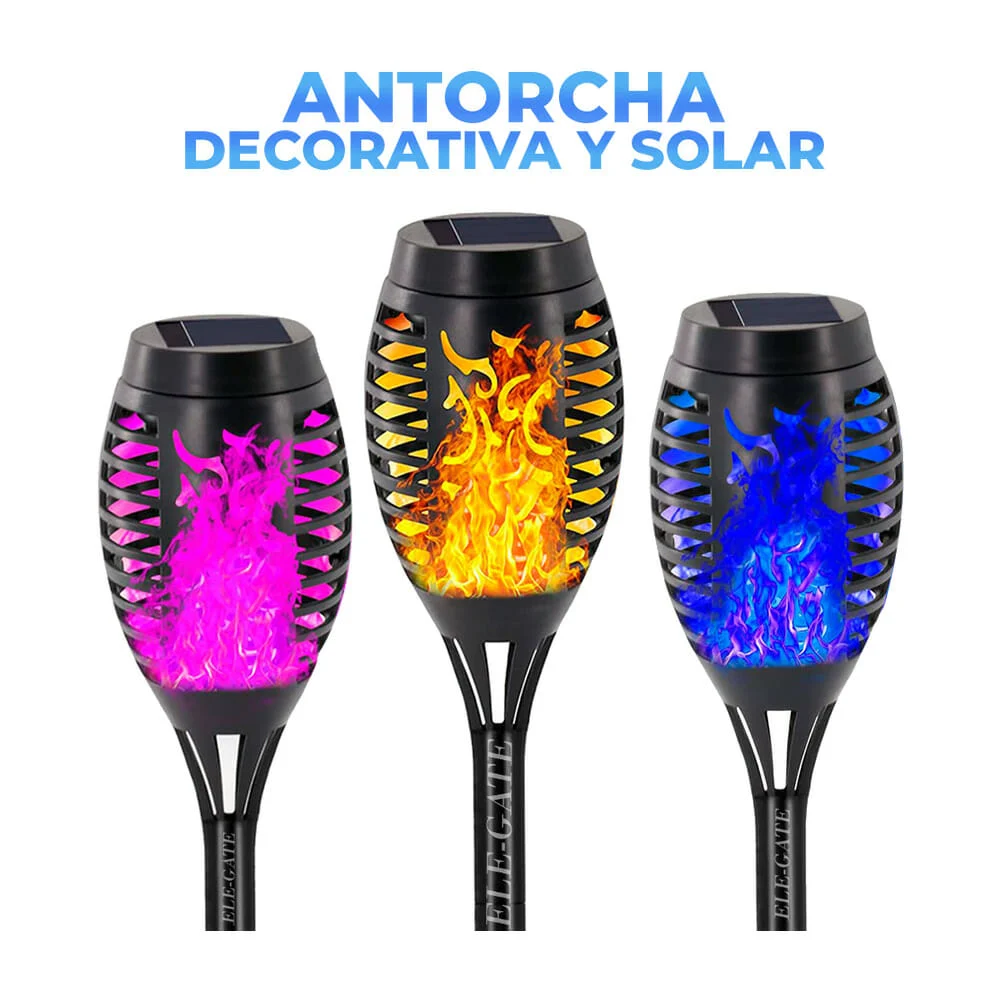 Luz decorativa, antorcha solar con luces de colores para jardín / led…