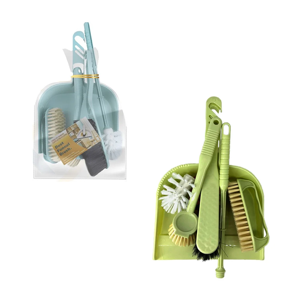 Set de recogedor + 4 cepillos para la limpieza del hogar, variedad de…