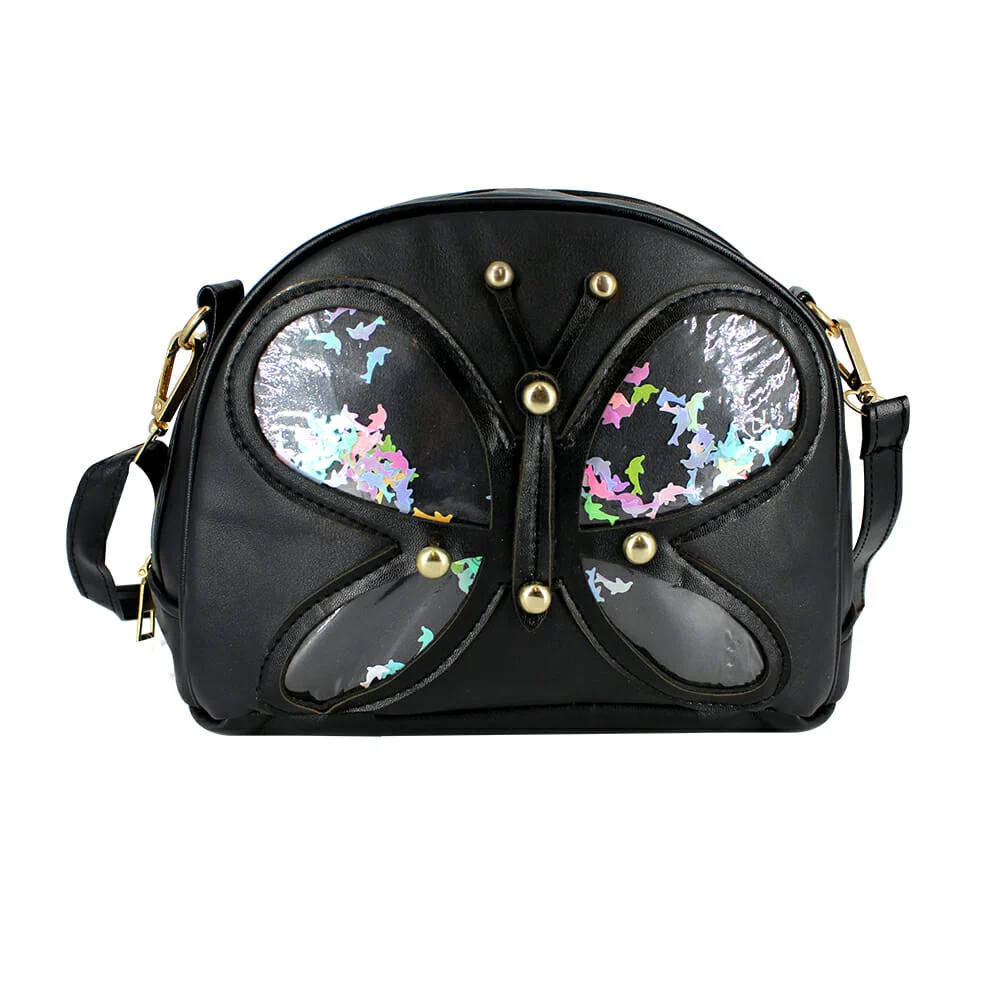 Bolsa de mano con diseño de mariposa con figuras encapsuladas / lk-92…
