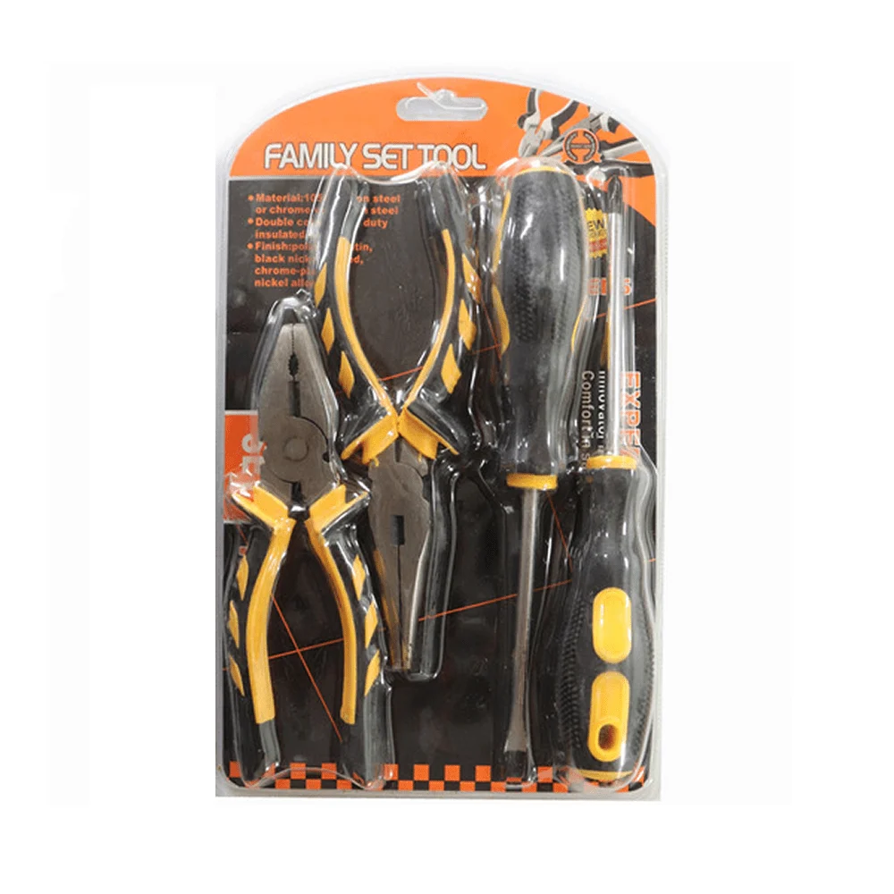 Juego de herramientas con 2 pinzas de corte de electricista y 2 desar…