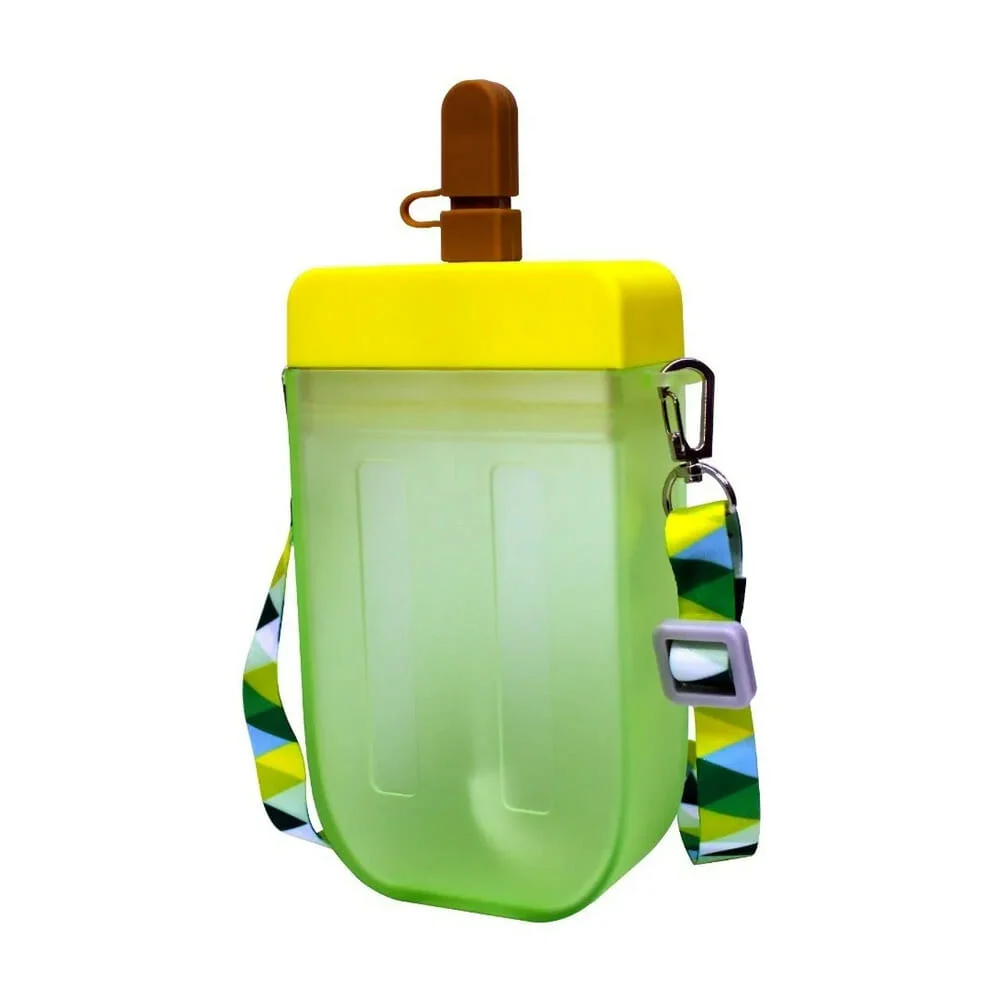 Cantimplora con correa y diseño de paleta / bebida, variedad de color…