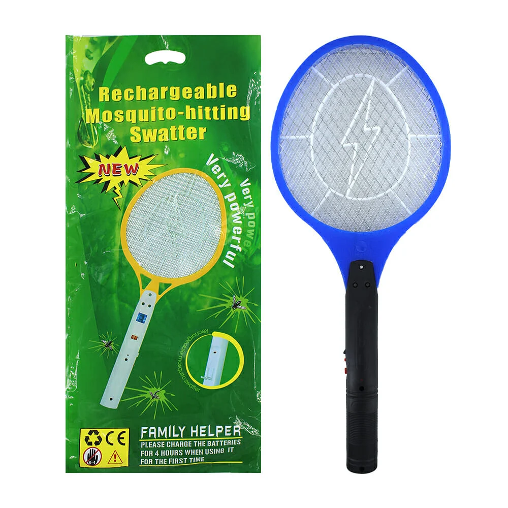 Raqueta eléctrica ovalada mata mosquitos, variedad de colores / lu866…