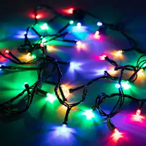 Serie decorativa navideña de cascada, 300 luces led multicolores / hz…