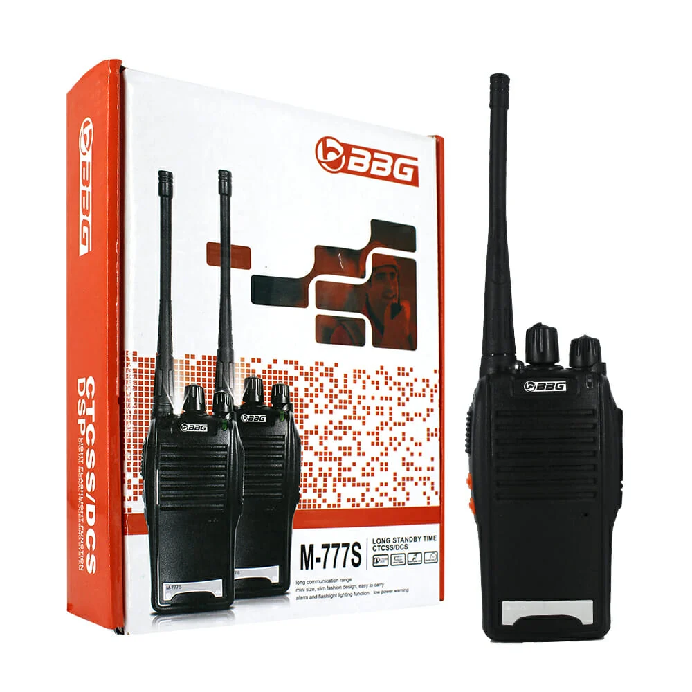 Par de radios walkie talkie con base para cargar, auriculares y acces…