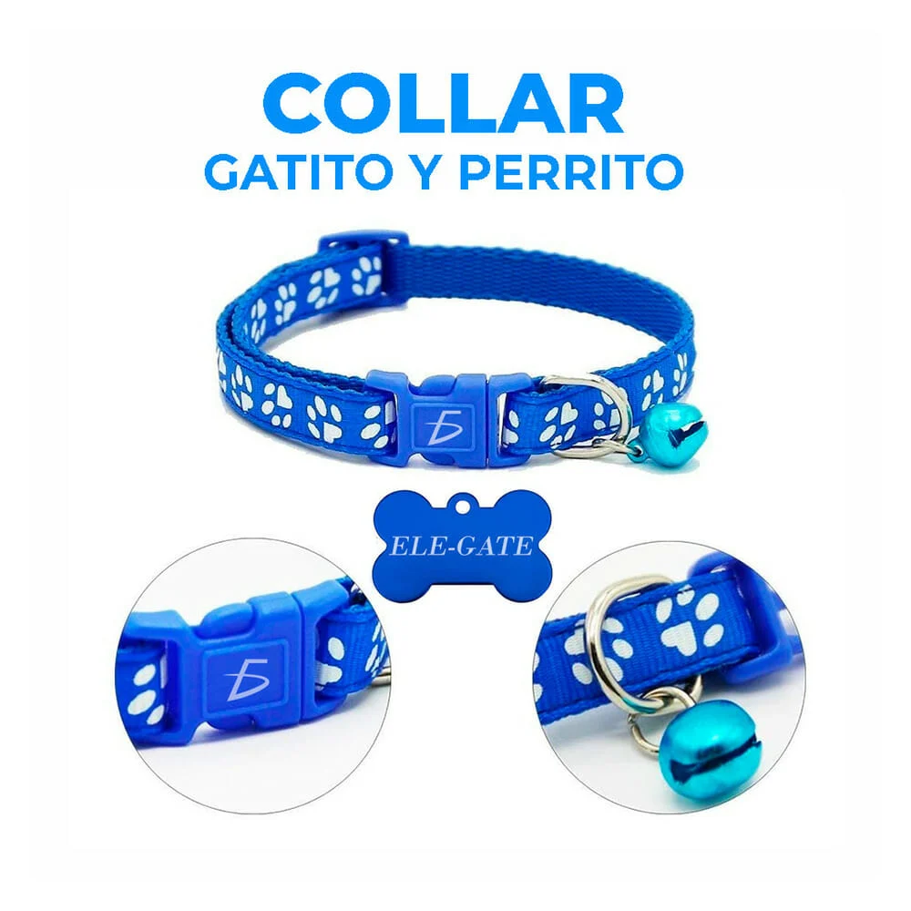 Collar con cascabel, placa y diseño animado, para mascota, variedad d…