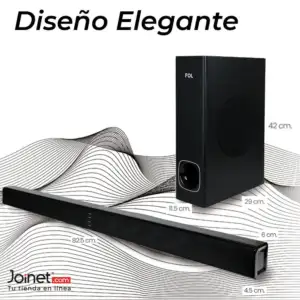 Barra de sonido fol con bluetooth, radio fm, puerto usb, tf y aux 5.2…