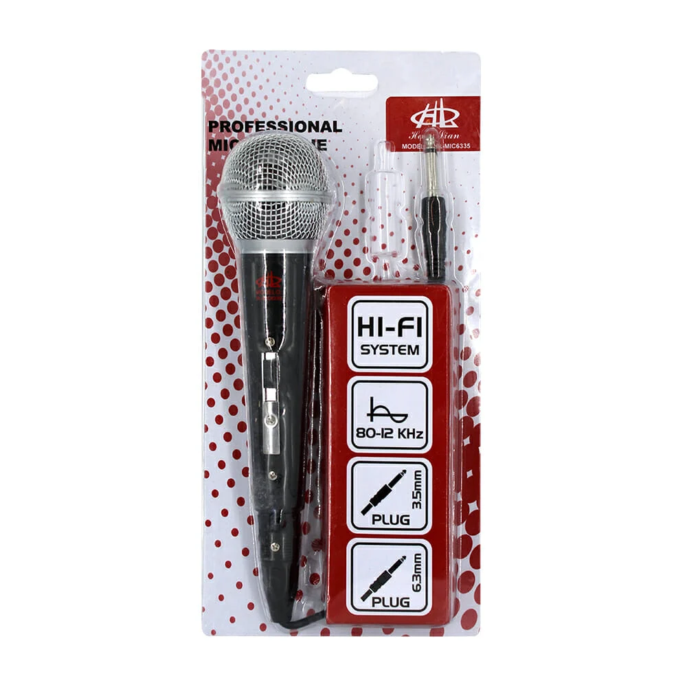 Micrófono profesional alámbrico heng lian con entrada 3.5mm / hl-mic6…