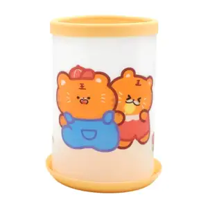Porta lápices armable con estampado kawaii, 11cm / mt1166